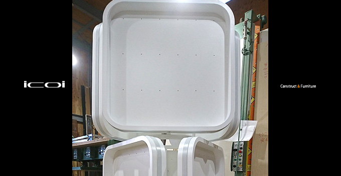 東京 銀座 東急プラザ銀座　什器製作 展示什器 オーダー家具 施工一式 icoi