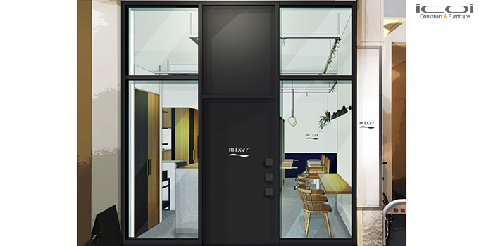 大阪 南船場 美容室 mixer 店舗の内装工事 施工一式 施工一式 icoi