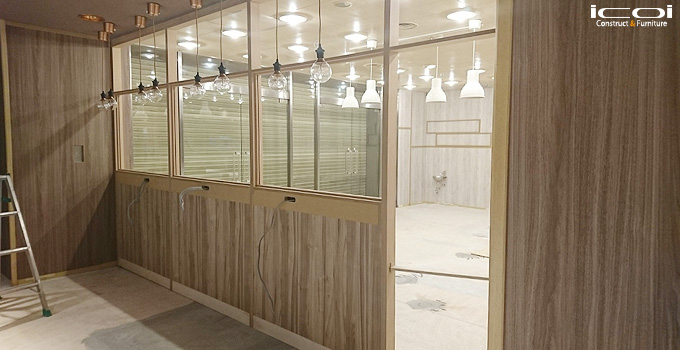 大阪 中之島 センタービル 食堂 店舗の内装工事 施工一式 施工一式 icoi
